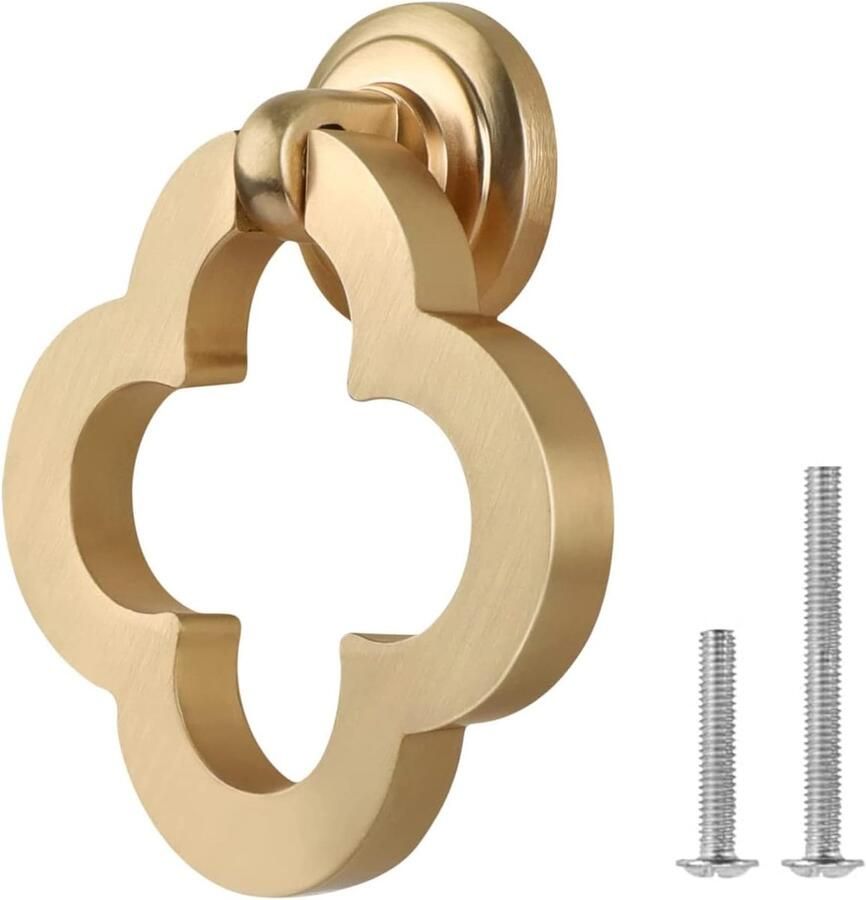 Gouden kastknoppen ladeknoppen van zinklegering met schroeven voor kaptafels (8)