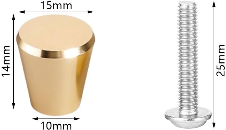 Gouden kastknoppen set van 10 hoogwaardig messing chic ontwerp