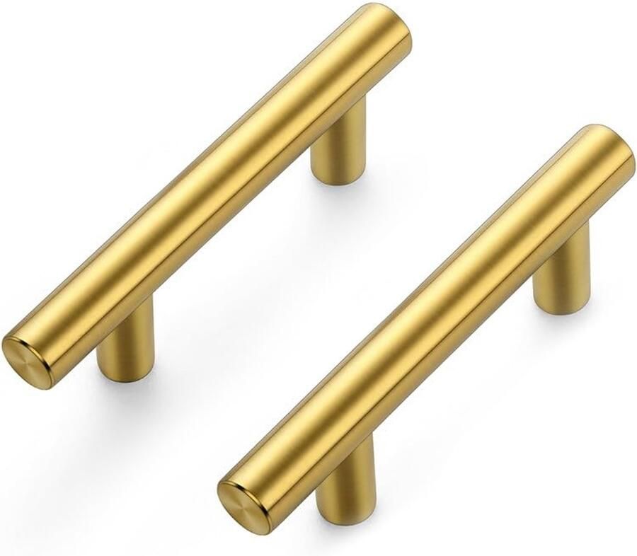 Gouden keukendeurgrepen robuust en kindveilig 1 stuk roestvrij staal