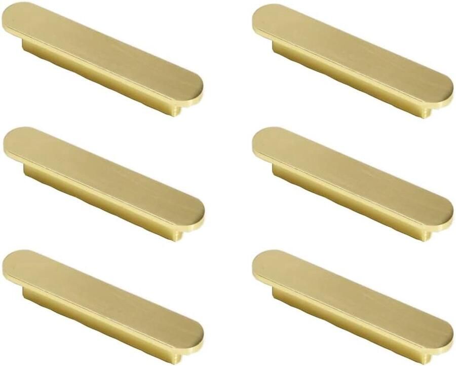 Gouden keukenkast handgrepen 6 stuks 96mm