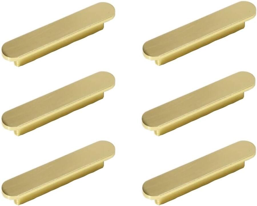 Gouden keukenkast handgrepen 64mm 6 stuks luxe uitstraling
