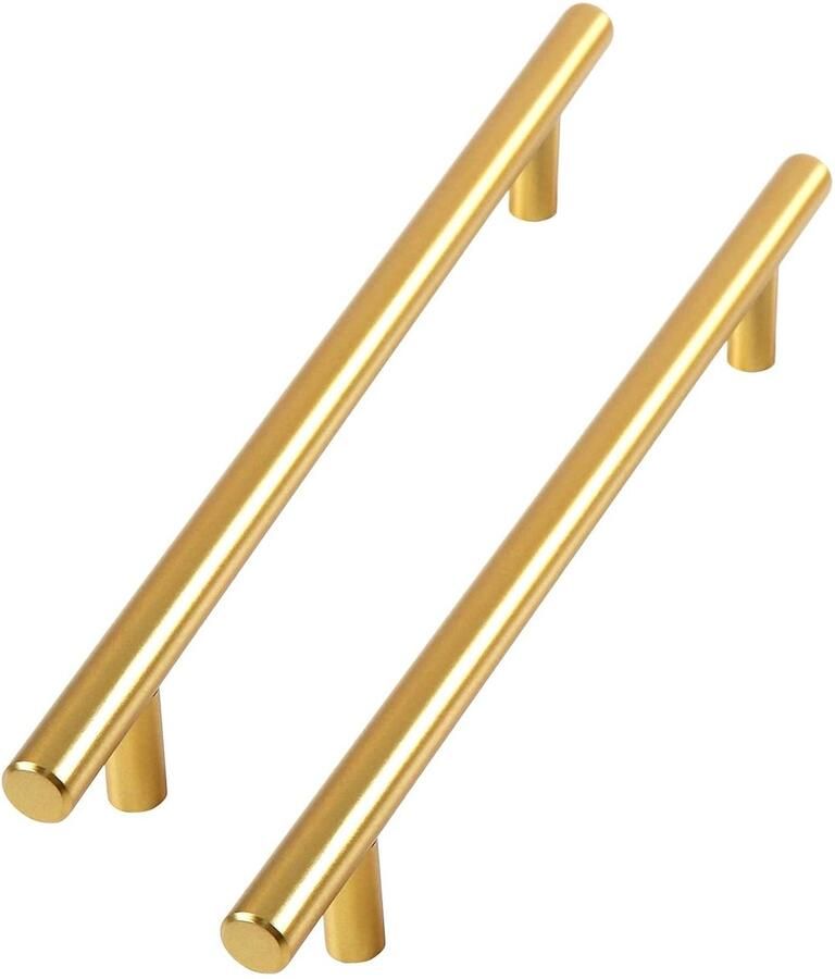 Gouden ladegrepen 10 stuks T-greep roestvrij staal 192 mm 252 mm