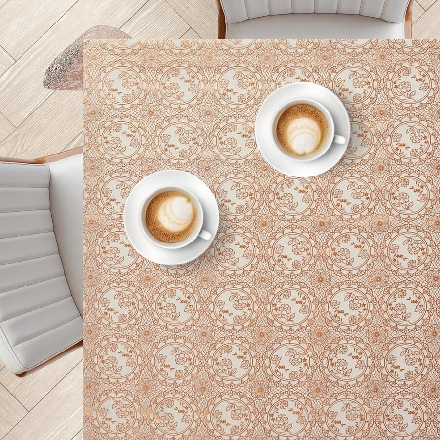 Gouden Medaillon Kant-tafelkleed Elegant en Waterdicht 1 stuk 200 x 137 cm