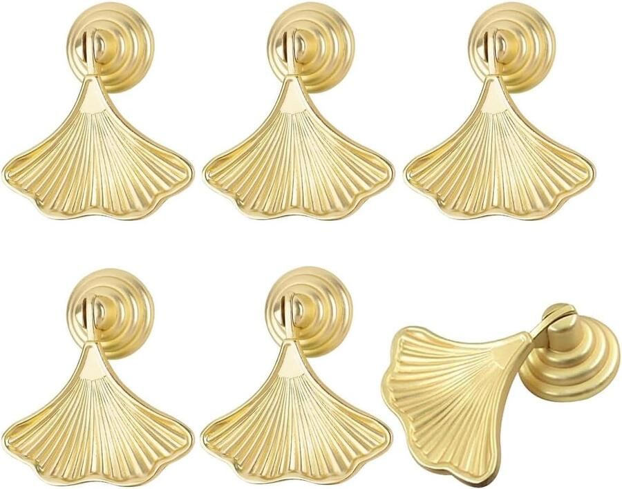 Gouden Messing Keukenkast Handgrepen 6 Stuks Elegante Deurgrepen