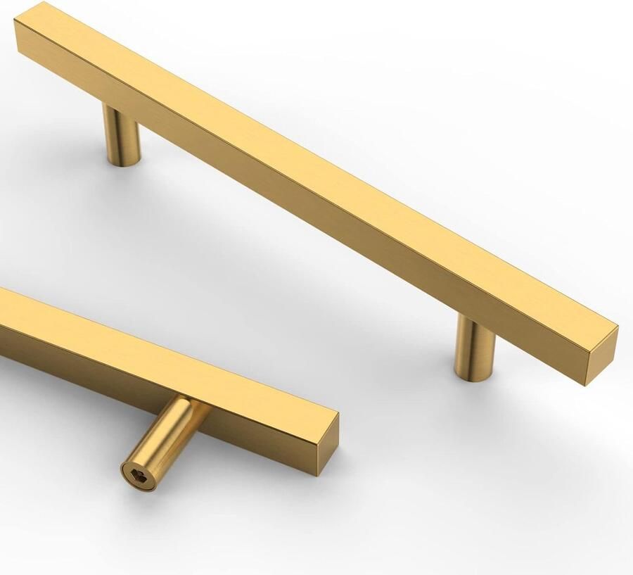 Gouden Meubelgrepen Roestvrij staal Geschikt voor Keuken 10 Stuks