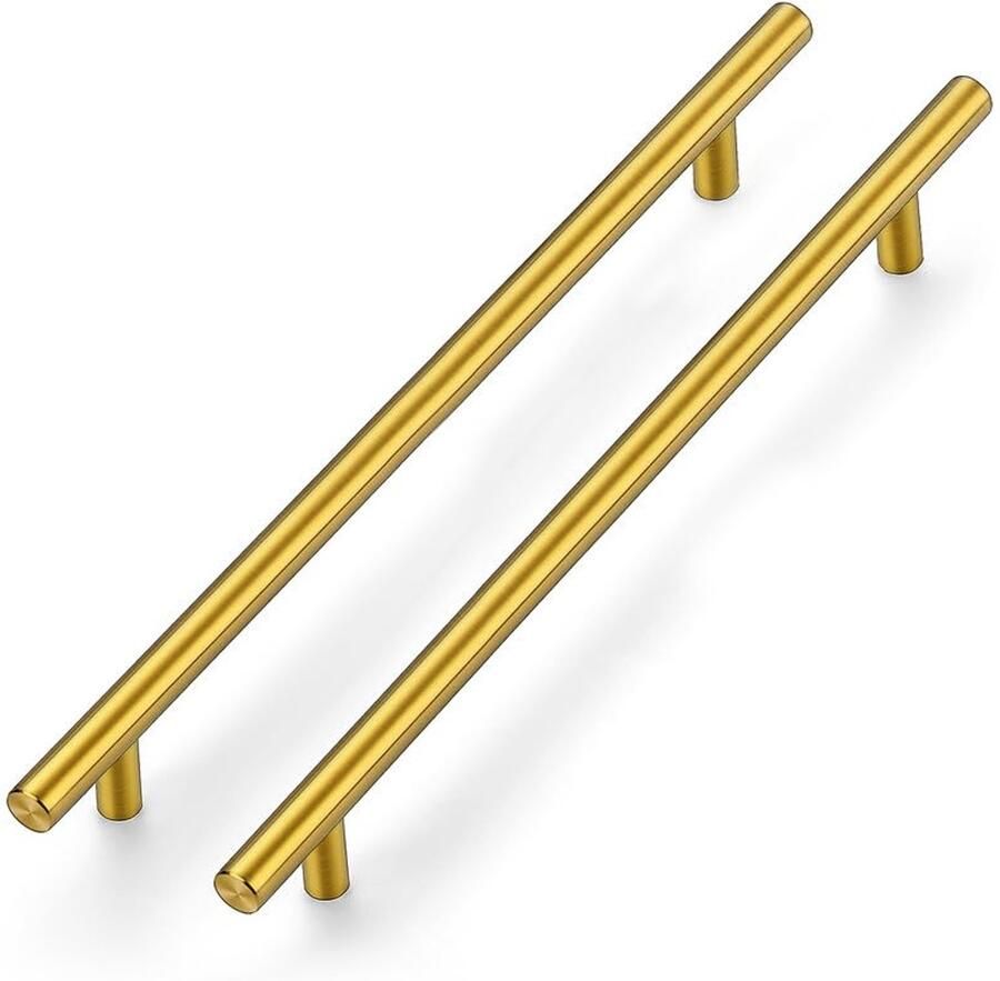 Gouden Meubelgrepen voor Keukenkasten 256 mm Roestvrij Staal 5 Stuks