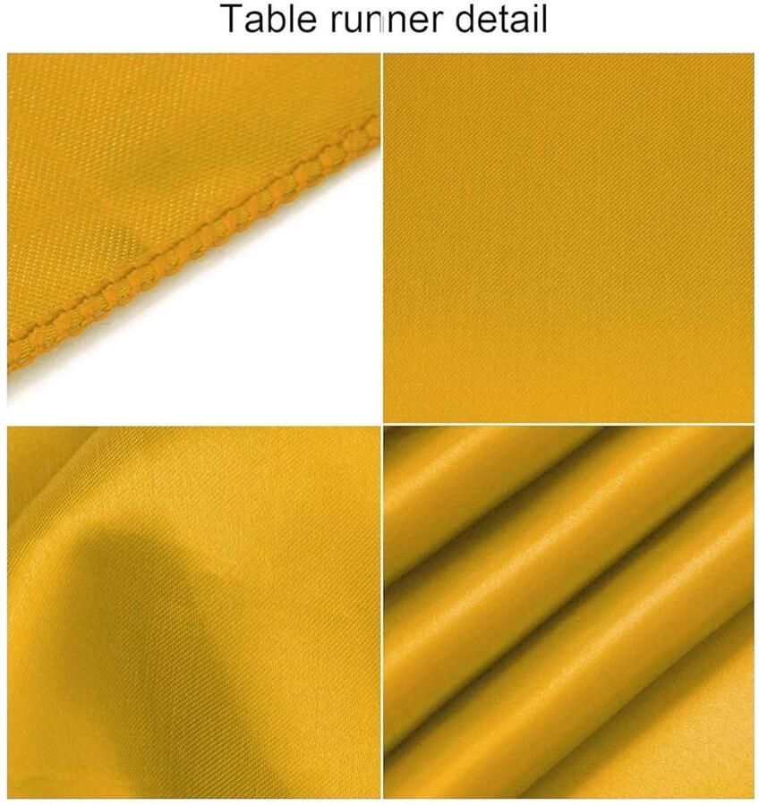 Gouden satijnen tafelloper decoratie voor evenementen 1 stuk 30 x 275 cm