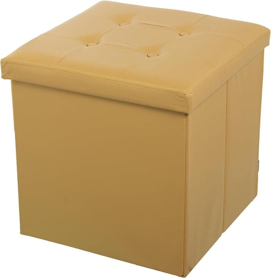 Goudkleurig kunstleren zitzak om op te plakken 45 x 45 x 45 cm