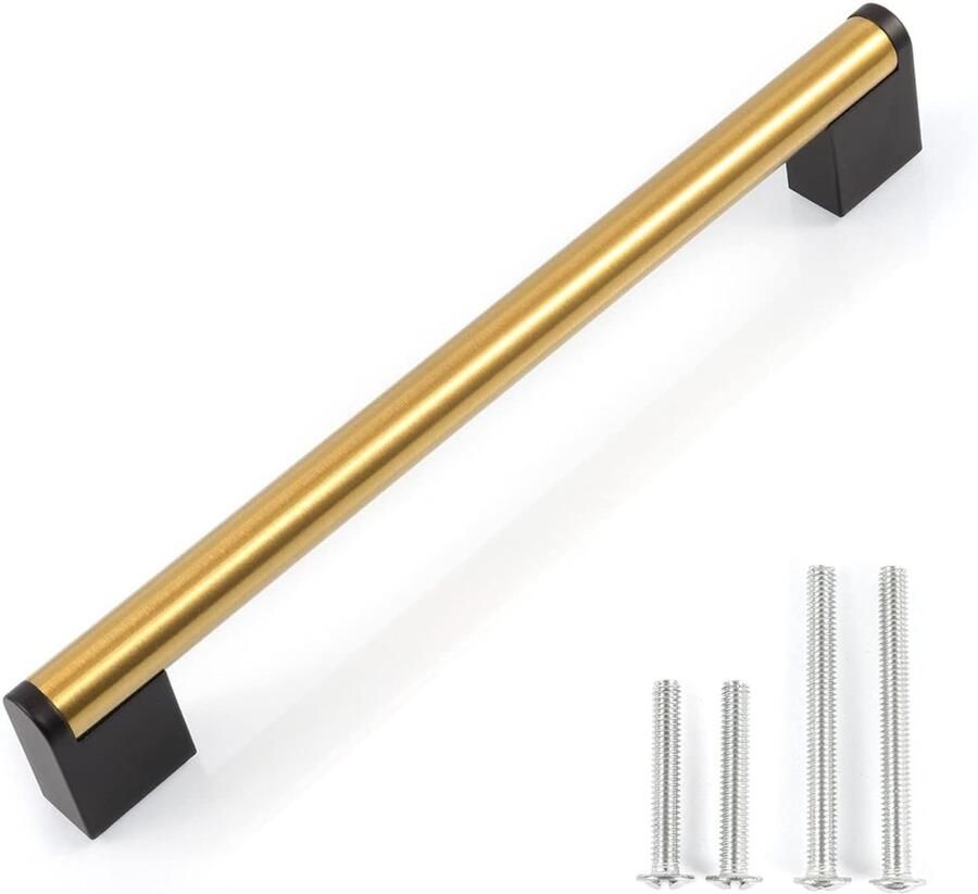 Goudkleurige meubelgrepen 10 stuks roestvrij staal