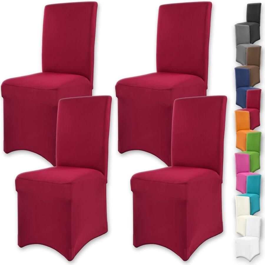 Gräfenstayn Stretch Chair Covers Henry Round and Square Chair Backs Bi-Elastic Fit with Oeko-Tex Seal Standard 100: “Certified Trust.”