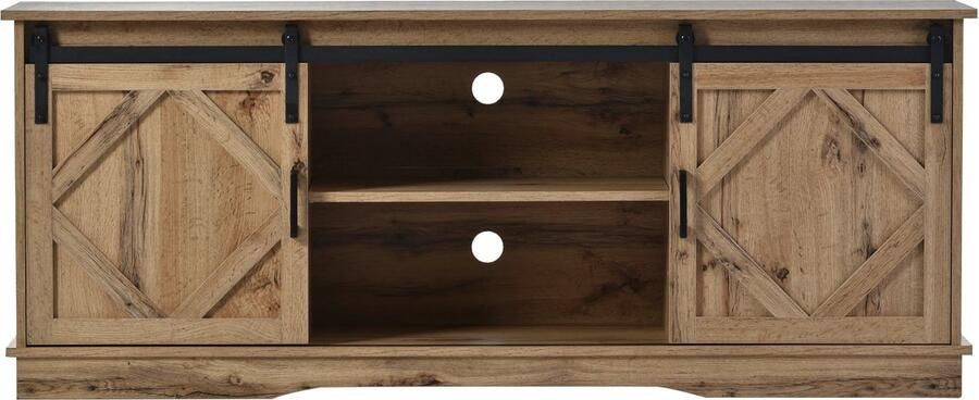 Gran Vida TV Meubel Industrieel Design met Ruime Opslag 150 x 40 x 60 Bruin