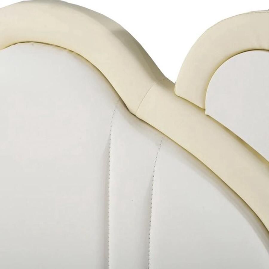 Gran VidaÂ Kinderbed Metalen Frame Kunstleer Inclusief Opberglades Beige 90x200 cm