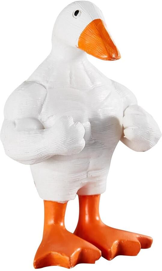 Grappig gespierd eendenbeeldje als decoratie voor thuis schattig eendenbeeldje voor in de tuin eendenbeeldje als decoratie voor op het bureau decoratie voor op de entreetafel