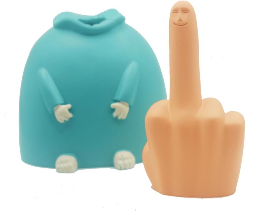 Grappige glimlachende middelvingerbeeldjes als ornamenten nieuwigheid hars vingerbeeldje voor mannen eigenzinnig middelvingerhandbeeldje voor op het bureau of als decoratie voor op het bureau