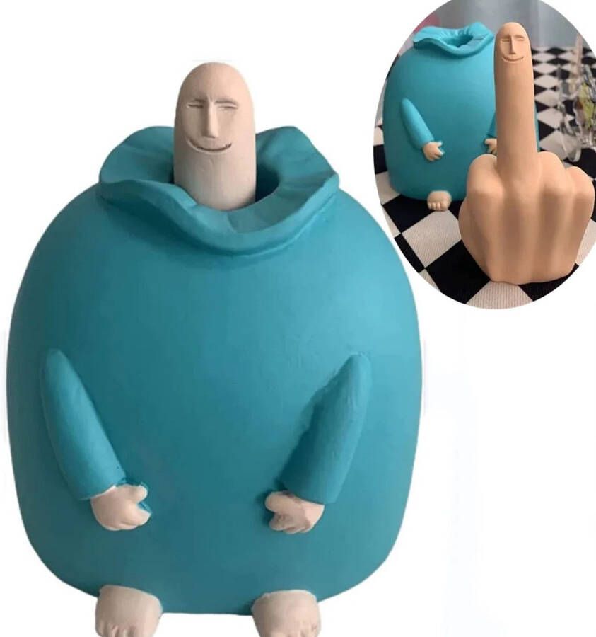 Grappige tafeldecoratie 2 in 1 Middelvinger Bureau Tafel Leuk beeld Creatief