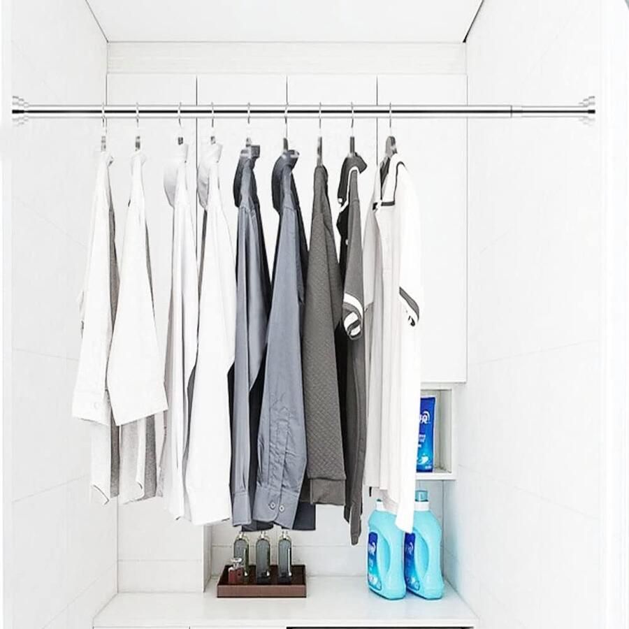 Green Harmony Douchegordijn spanstang 61-105 cm roestvrij stalen spanstang antislip geen boren kasthanger staaf badkamer keuken kledingkast gordijnroede zonder boren 300cm