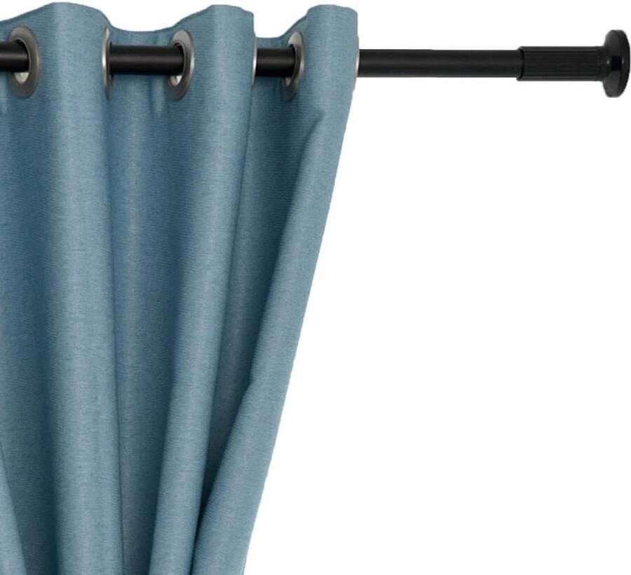 Green Harmony Extra Lange Gordijnroede zonder boren Roestvrij Staal Uittrekbaar Grote Ramen Doucheruimte Kasten Zwart gordijnroede zonder boren 300cm