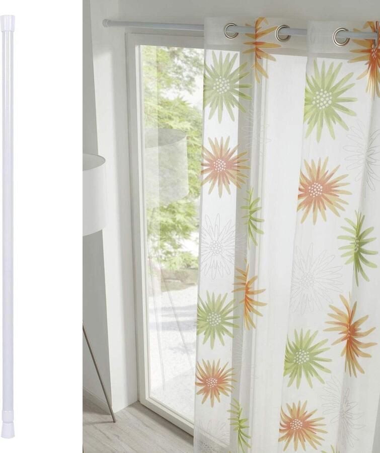 Green Harmony Uittrekbaar Telescoopstang Klemstang Spanstang 105-190 cm Gordijnroede Zonder Boren Diameter 22 mm Tot 2 kg Voor Kast Badkamer Balkon gordijnroede zonder boren 300cm