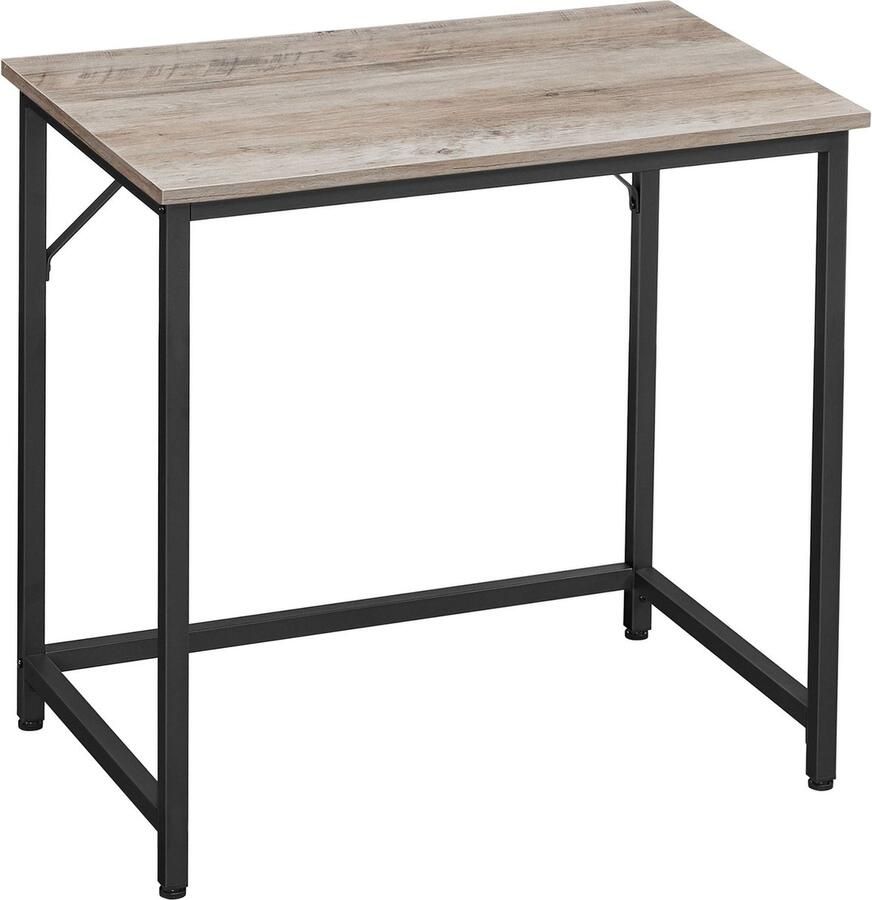 Rootz Living Rootz Greige Zwart Bureau Studietafel Werkstation Spaanplaat en staal Lichtgewicht Eenvoudige montage Ruim 50 cm x 80 cm x 76 cm