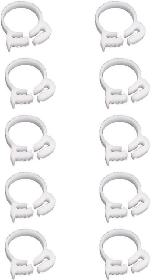 Grijpslangklemmen Robuuste Snelle Dubbele Klikgreep Verstelbare Ratel Slangclip voor Luchtslang Waterpijp Auto-Brandstofleiding Siliconenslang Wit