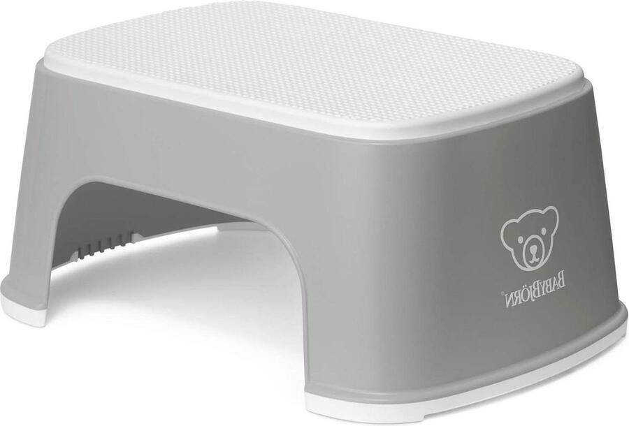 Grijze en witte Stap Kruk met Verstelbare Hoogte