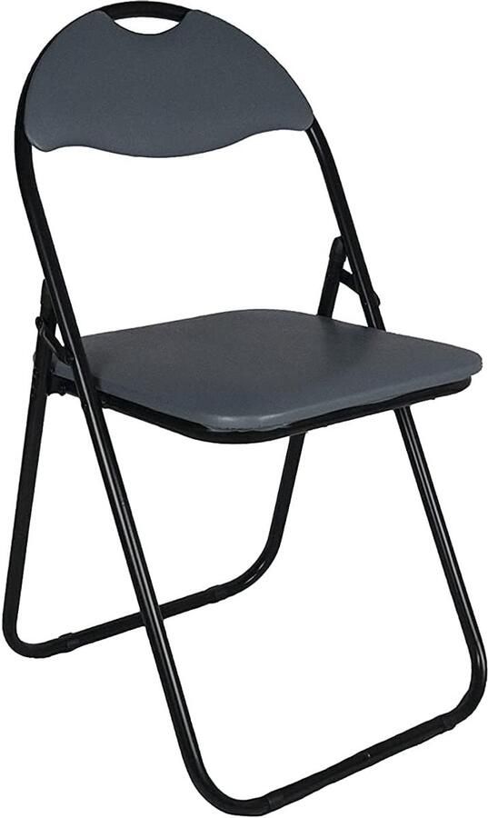 Grijze Gewatteerde Opvouwbare Bureaustoel Set van 2 Lichtgewicht en Comfortabel