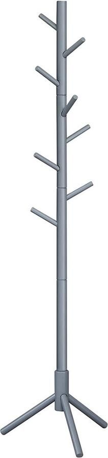 Rootz Living Rootz Grijze Kapstok Massief Houten Standaard Staande Kleerhanger 24kg Capaciteit 47cm x 47cm x 175cm