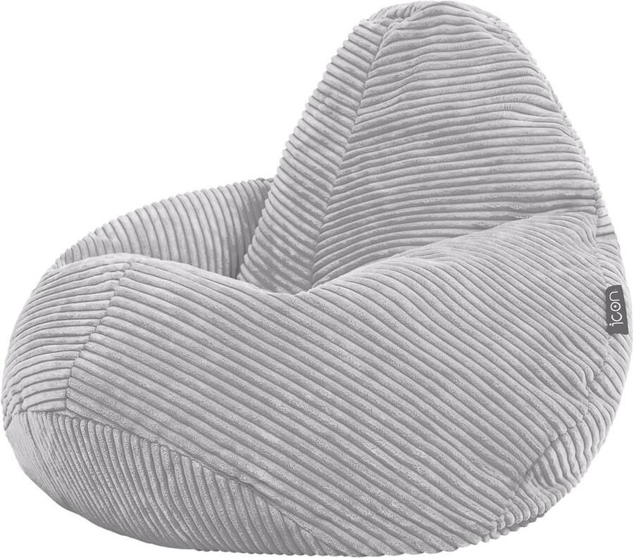 Grijze Kinder Zitzak van Corduroy Comfortabele Zitzak voor Speelkamers en Slaapkamers