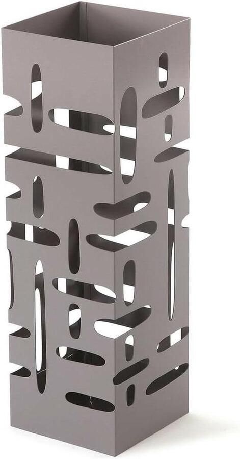Grijze metalen paraplubak ijzer 155 x 49 x 155 cm