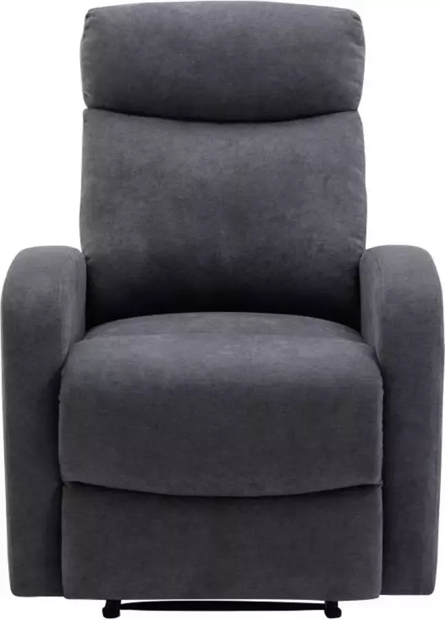Grijze stoffen fauteuil EVELYN L 75 cm x H 100 cm x D 95 cm