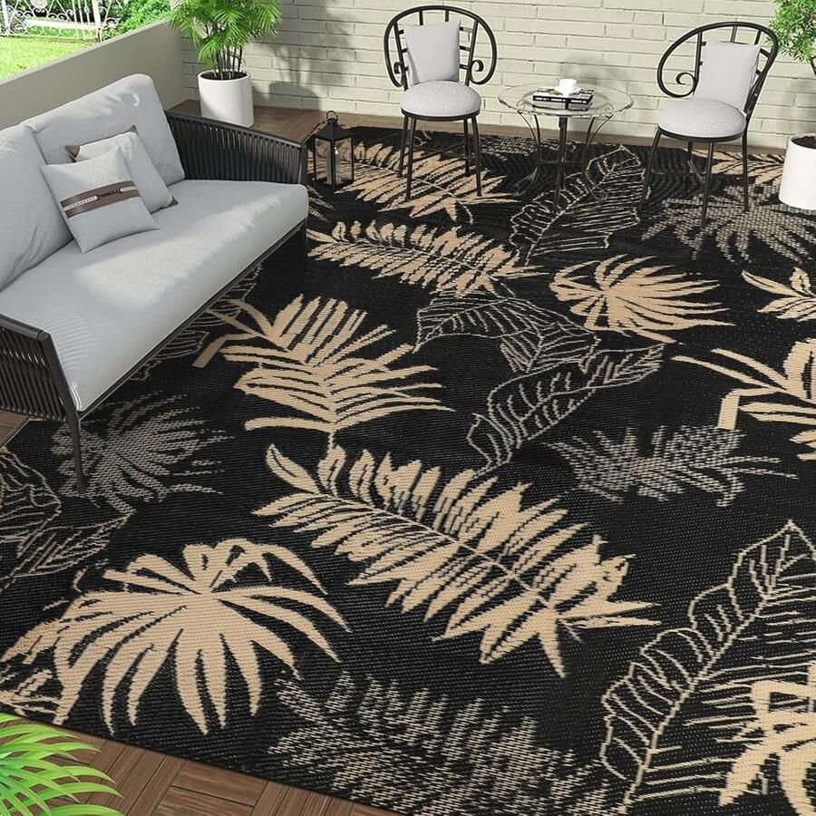 Groot Buitentapijt 240 x 300 cm Waterdicht UV-bestendig en Omkeerbaar voor Tuin en Camping