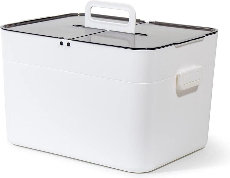 Medicijnkastje Groot formaat EHBO-doos voor huisapotheekopslag vintage (wit)