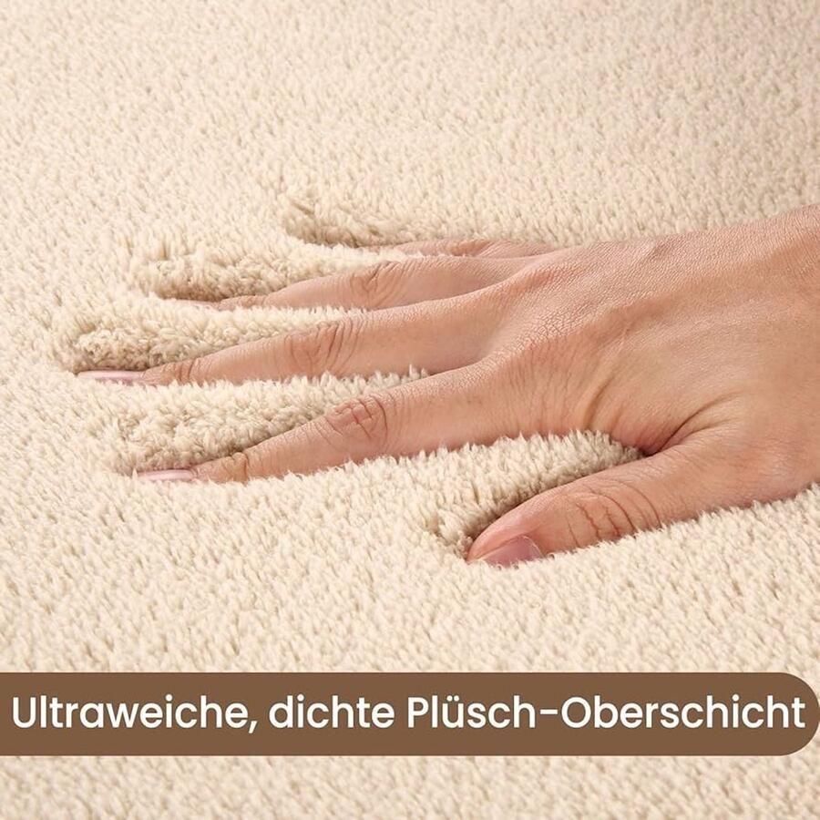 Groot Shaggy Vloerkleed Antislip 1 stuk Grijs Vezelmateriaal 160x230 cm