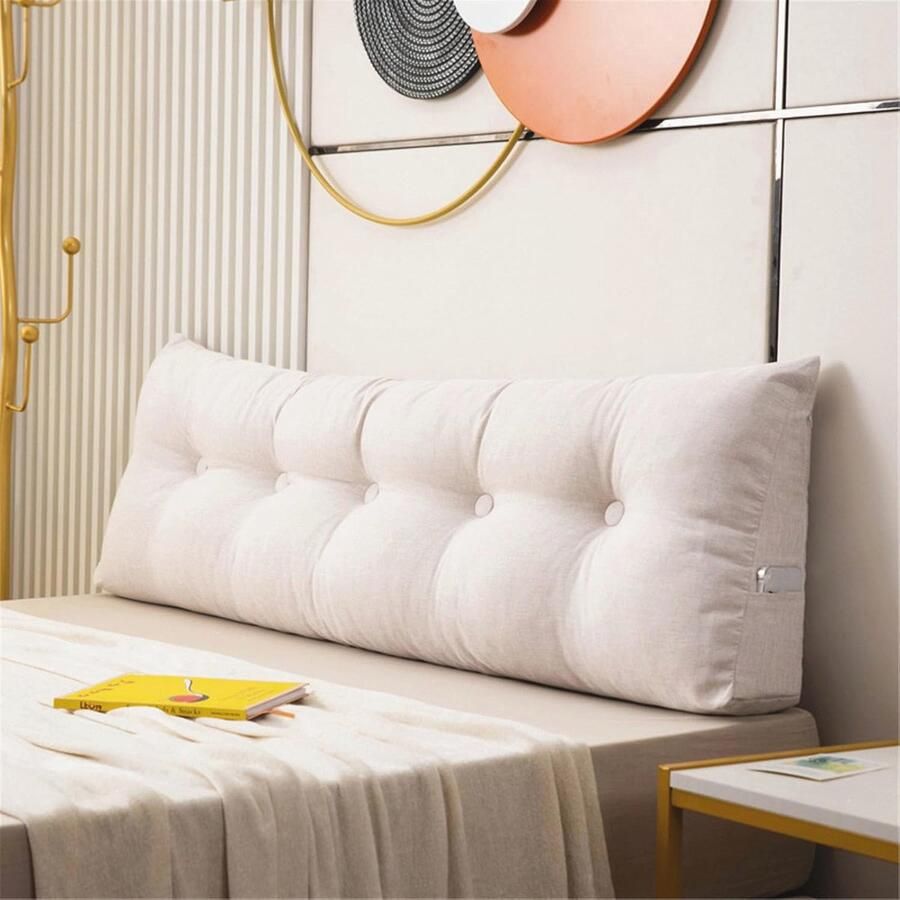 Groot Wigkussen voor Hoofdeinde Driehoekig Rugleuning Kussen voor Slaapbank