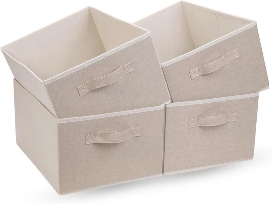 Grote Capaciteit Opbergdoos Set van 4 – Inklapbare Organizer met Handgrepen voor Kleding en Accessoires