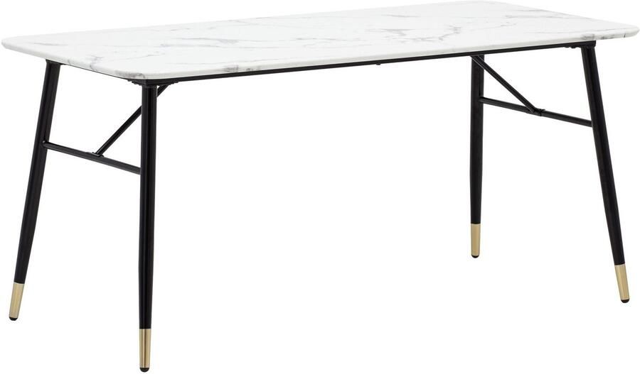 Grote eetkamer tafel moderne eettafel rechthoekige tafel stoelen acht marmeren look 160 cm x 80 cm x 76 cm