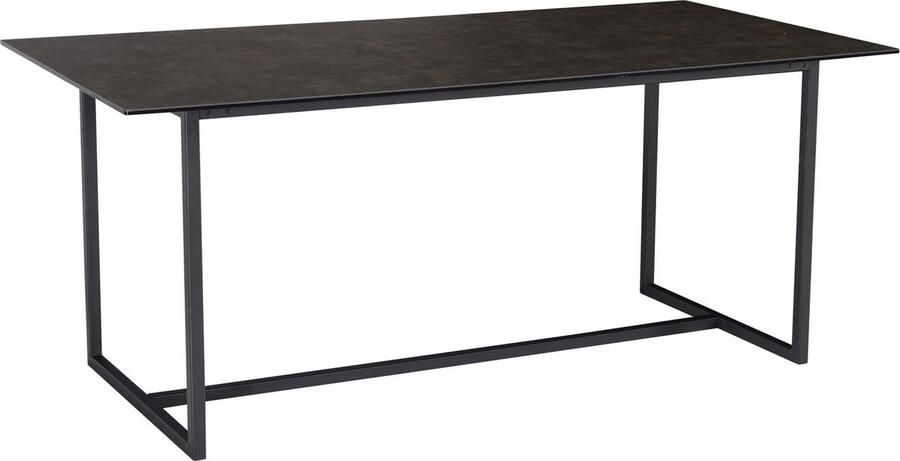 Rootz Living Rootz Large Dining Room Table Modern Table Rectangular Dining Table Stable Metal Legs 180cm x 90cm x 76cm