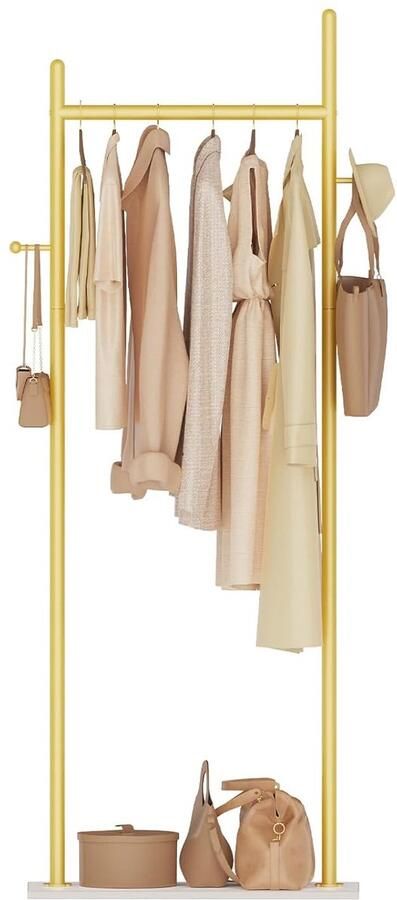 Grote Entree Kapstok Robuust en Stijlvol Goud Metaal met Steen