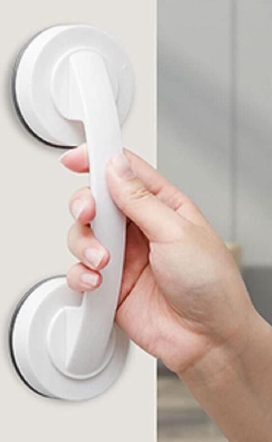 Grote glazen deur- en raamgreep badkamerschuifdeur kast kledingkast zuignap spoorloze handgreep niet-poreuze absorptiegreep (wit)