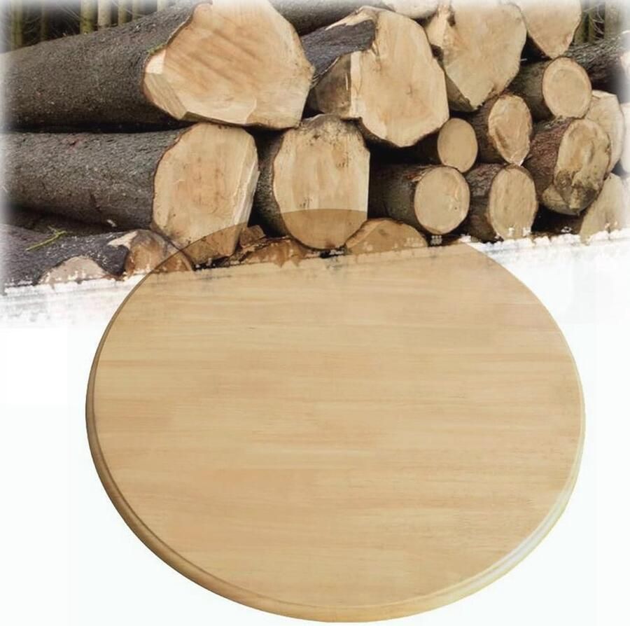 Grote houten draaitafel Ronde Lazy Susan 360° roterend dienblad voor tafel Keuken serveerplaat 60 cm