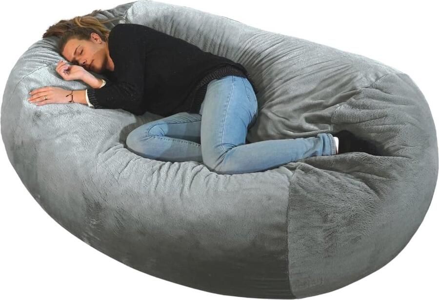 Grote Lange Zitzak Comfortabele XXL Zitzak voor Slaapkamer en Woonkamer Machinewasbaar Milieuvriendelijk 160 x 90 x 60 cm