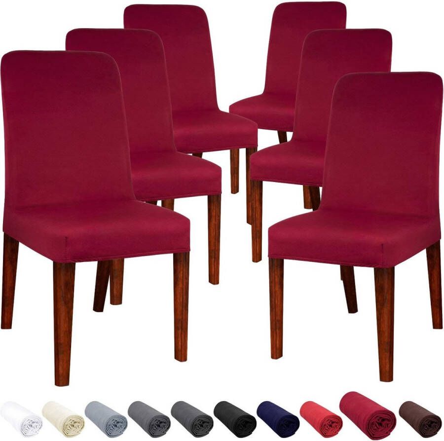 Grote maat moderne stoelhoes armloze stoelhoes elastische stoelbeschermer wasbaar afneembaar voor eetkamer keuken hotel restaurant bruiloft feest 4 stuks (koffie)