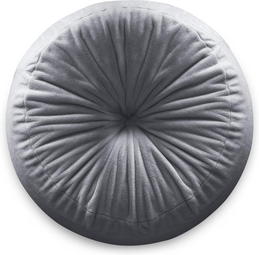 Grote Moderne Zitzak 120 cm XXL Vloerkussen voor Woonkamer en Jeugdkamer Grijs