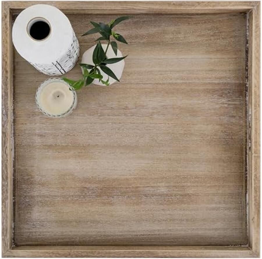 Grote Ottomaanse Dienblad: Houten Salontafel Tray 50 cm voor Woonkamer