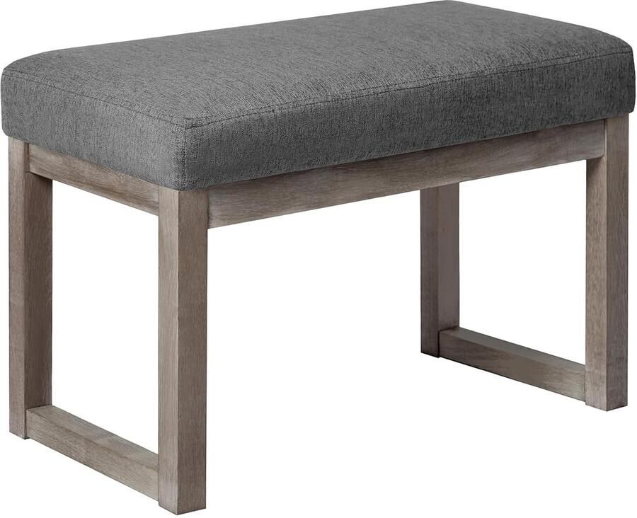 Grote rechthoekige poef multifunctioneel 1 stuk hoogwaardige stof massief hout