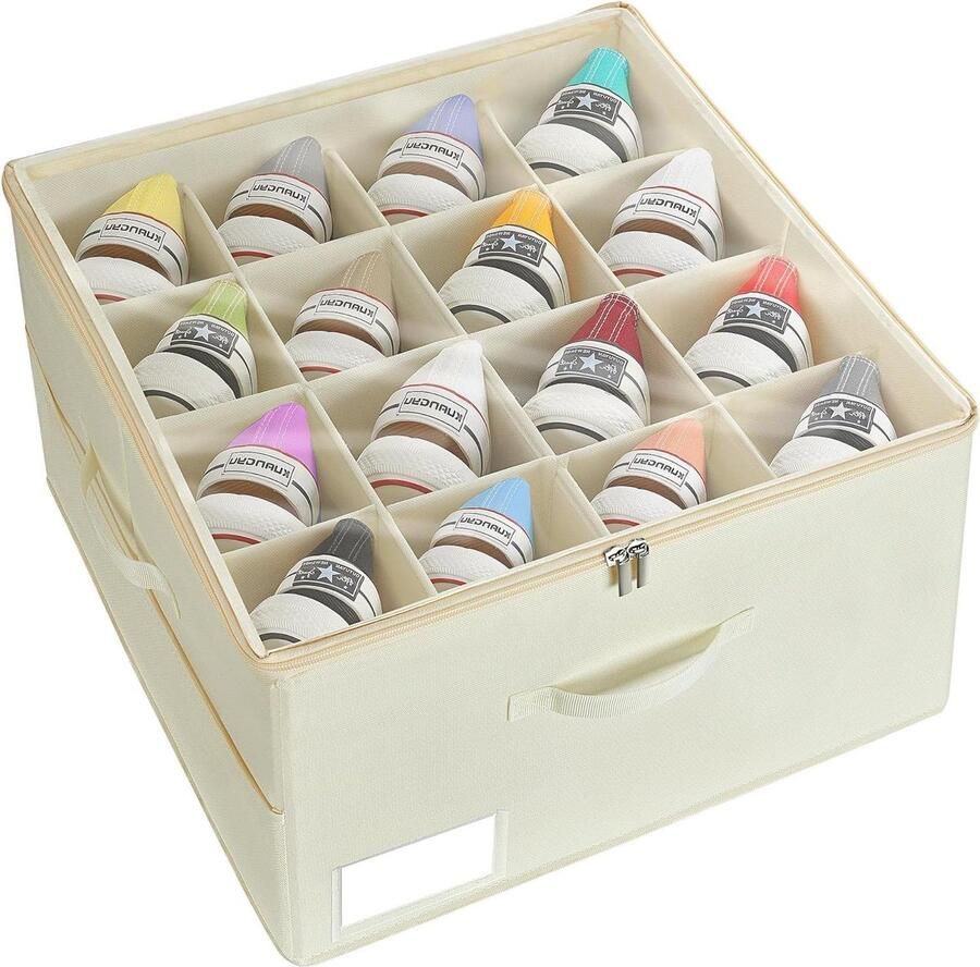 Grote Schoenendoos Opbergcontainers Past op 16 Paar Schoenen Met Doorzichtige Hoes Ruimtebesparende Schoenenhouder