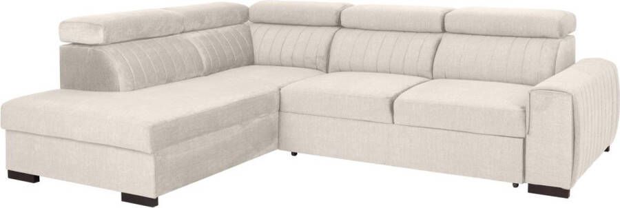 Pascal Morabito Grote slaapbank met hoek links in beige stof LARICA van L 275 cm x H 85 cm x D 218 cm - Foto 2