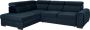 Grote slaapbank met hoek links in donkerblauwe stof LARICA van PASCAL MORABITO L 275 cm x H 85 cm x D 218 cm - Thumbnail 1