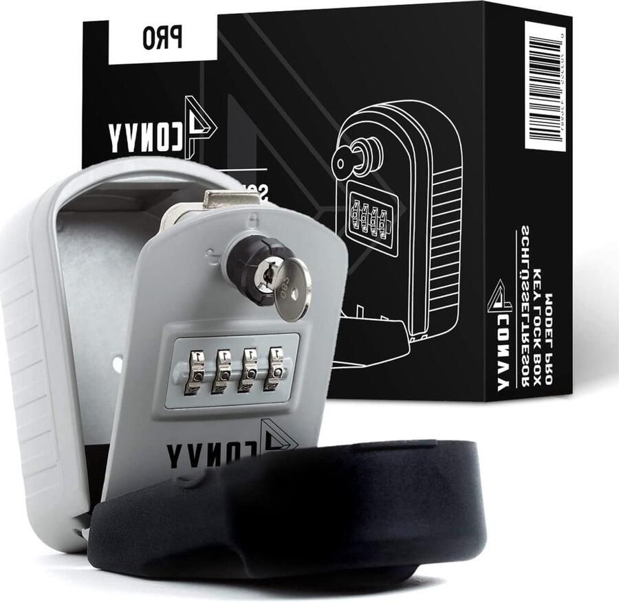 Grote Sleutelkluis Locker Cijferdoos met Plastic Deksel Noodsleutelopening Waterdicht Viercijferige Code Wandmontage Opbergdoos binnen buiten