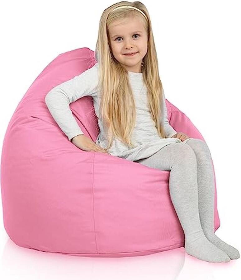 Grote Waterdichte Zitzak voor Kinderen Perfect voor Binnen en Buiten Lichtroze